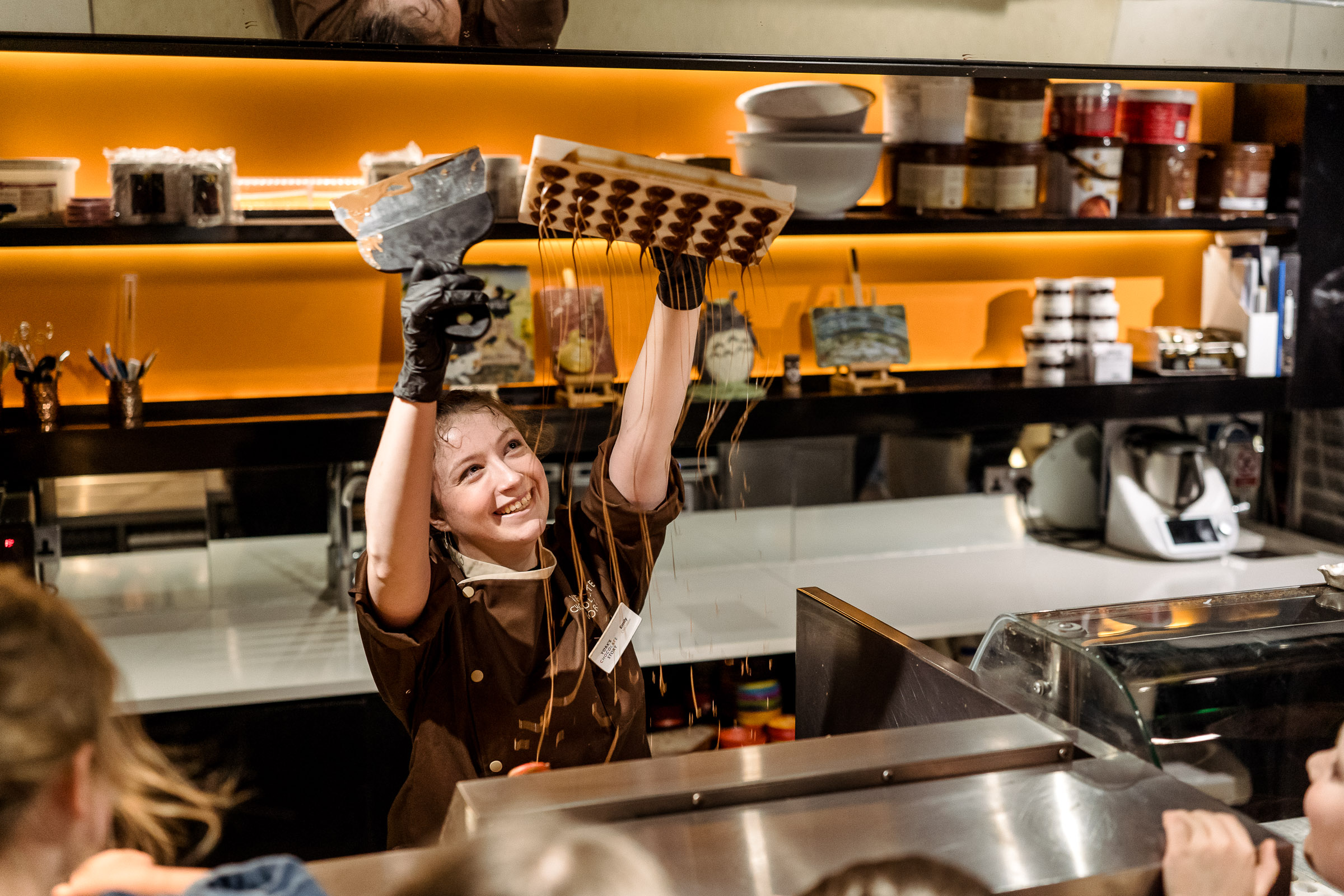 Guests Watch A Chocolatier Create 'Chocolate Rain' At The End Of Their Tour