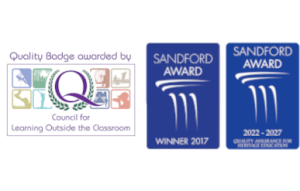 Three education award logos